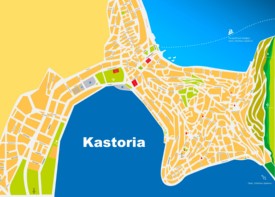 Kastoria tourist map