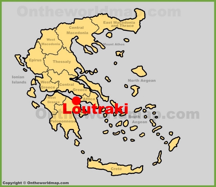 Loutraki location on the Greece map