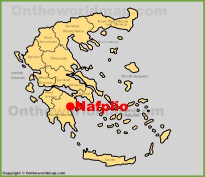 Nafplio Location Map