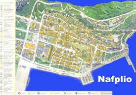 Nafplio old town map