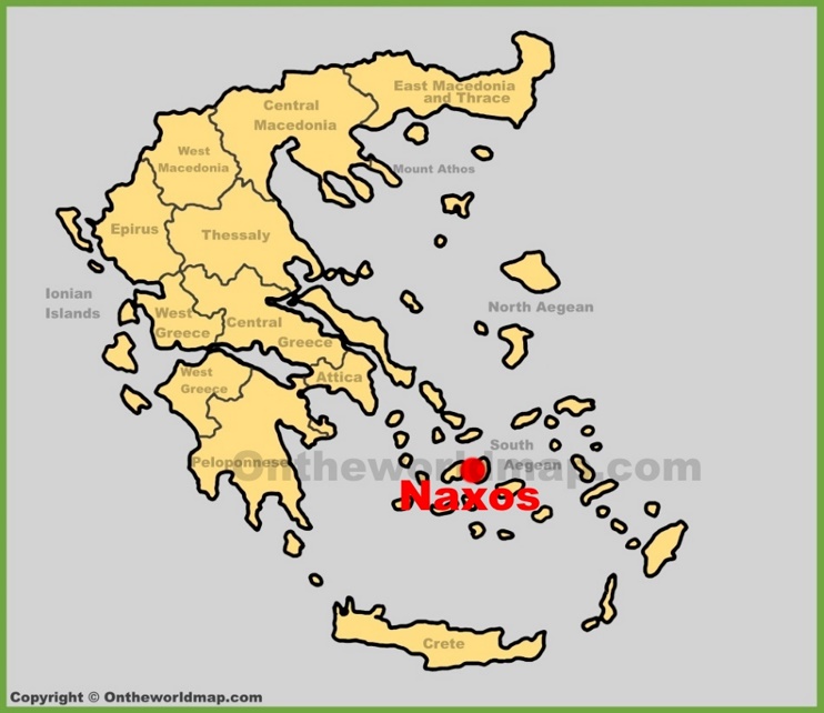 Naxos City location on the Greece map
