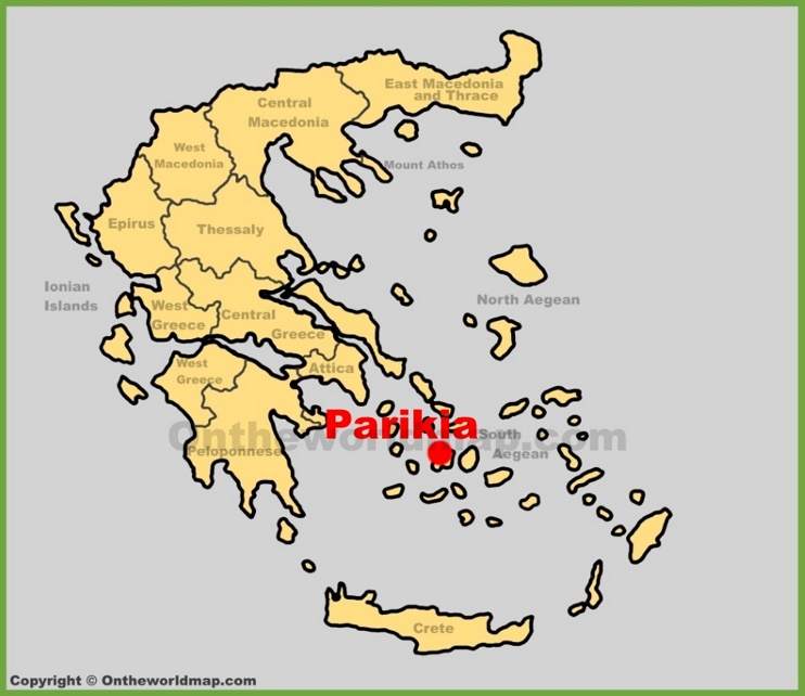 Parikia location on the Greece map