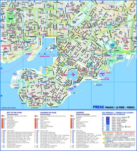 Piraeus sightseeing map