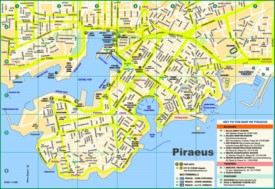 Piraeus tourist map