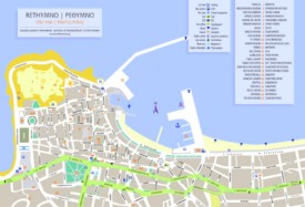 Rethymno tourist map