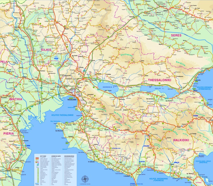 Thessaloniki area map