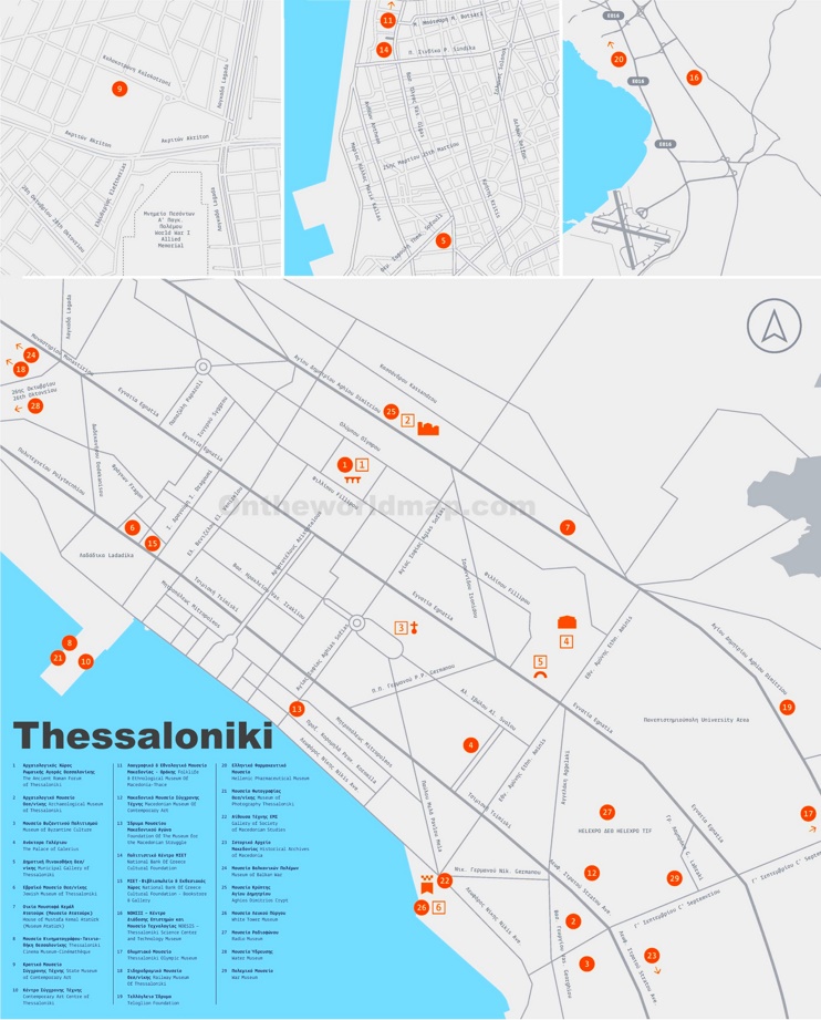 Thessaloniki museums map