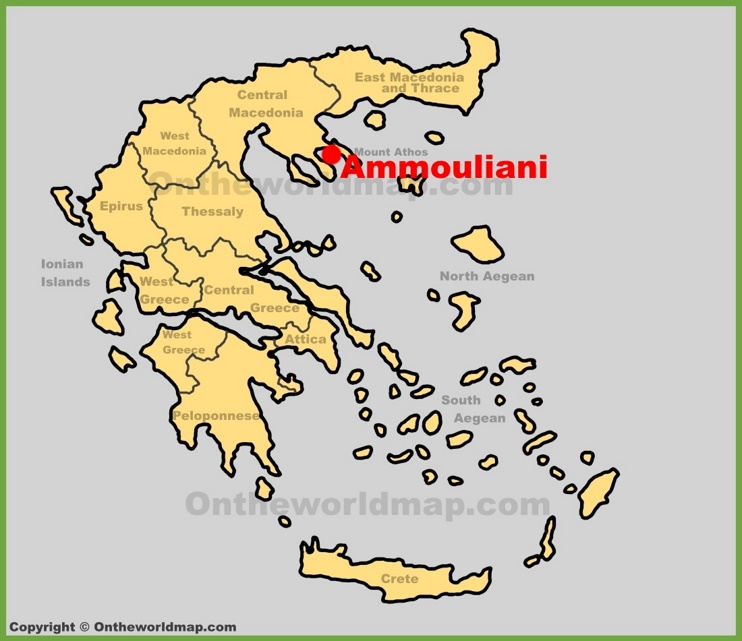 Ammouliani location on the Greece map