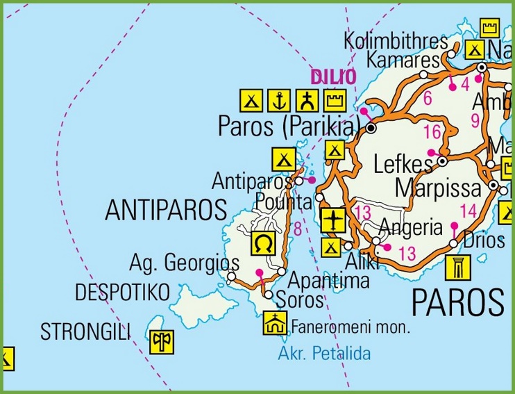 Antiparos road map
