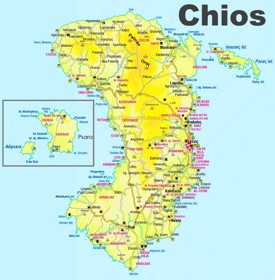 Chios sightseeing map