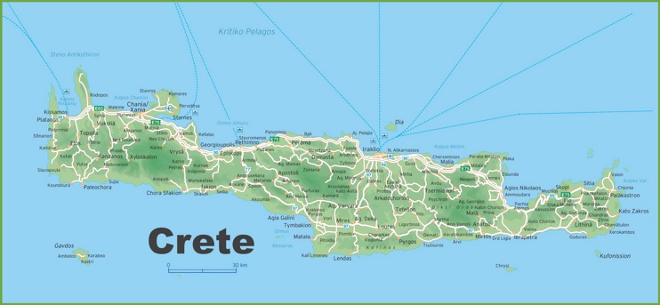 Crete road map