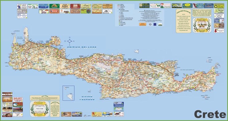 Crete tourist map