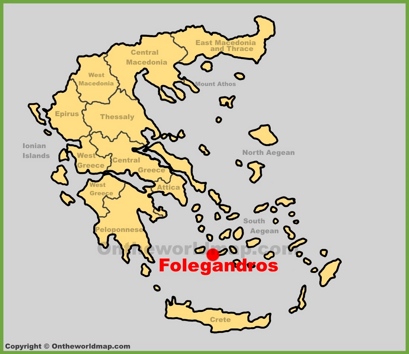 Folegandros Location Map