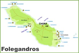 Folegandros tourist map