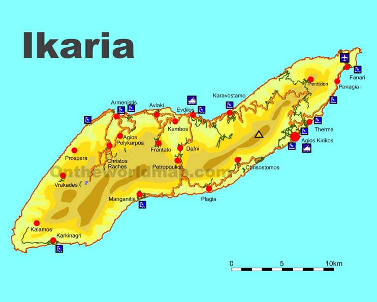 Ikaria tourist map