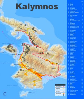 Kalymnos tourist attractions map