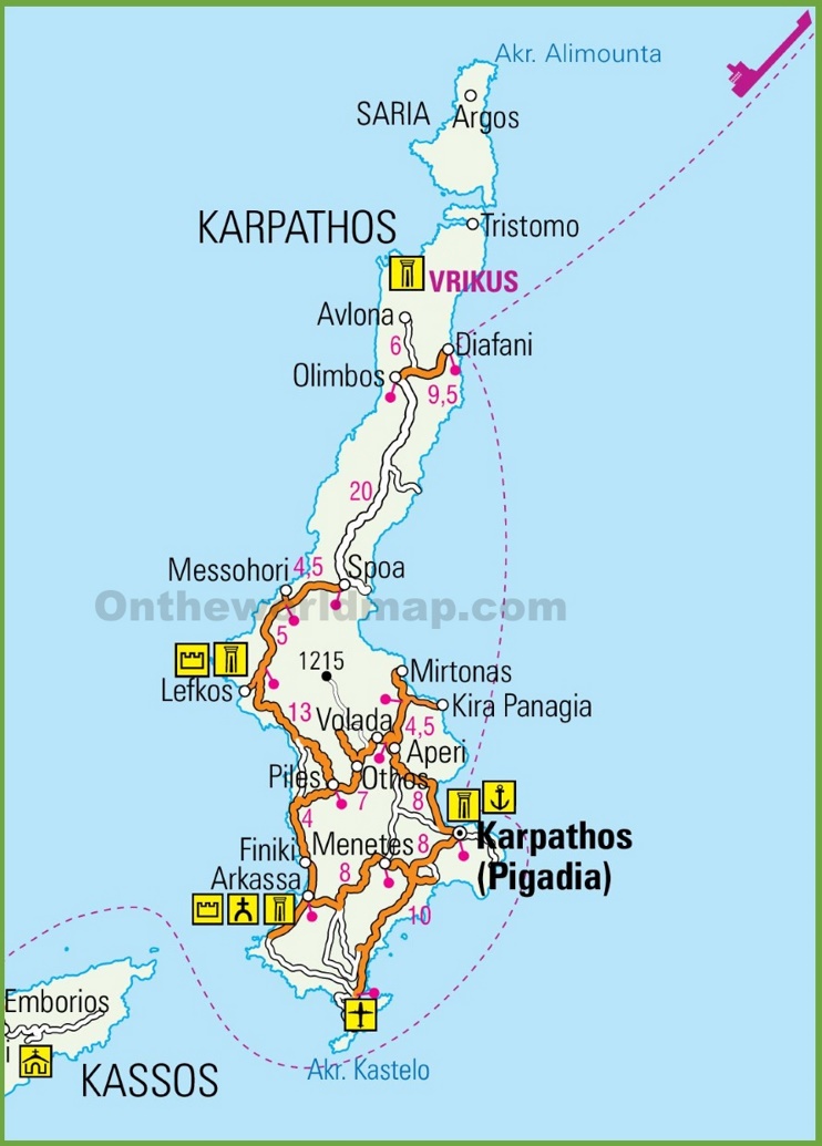Karpathos road map