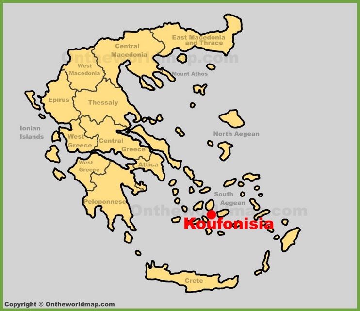Koufonisia location on the Greece map