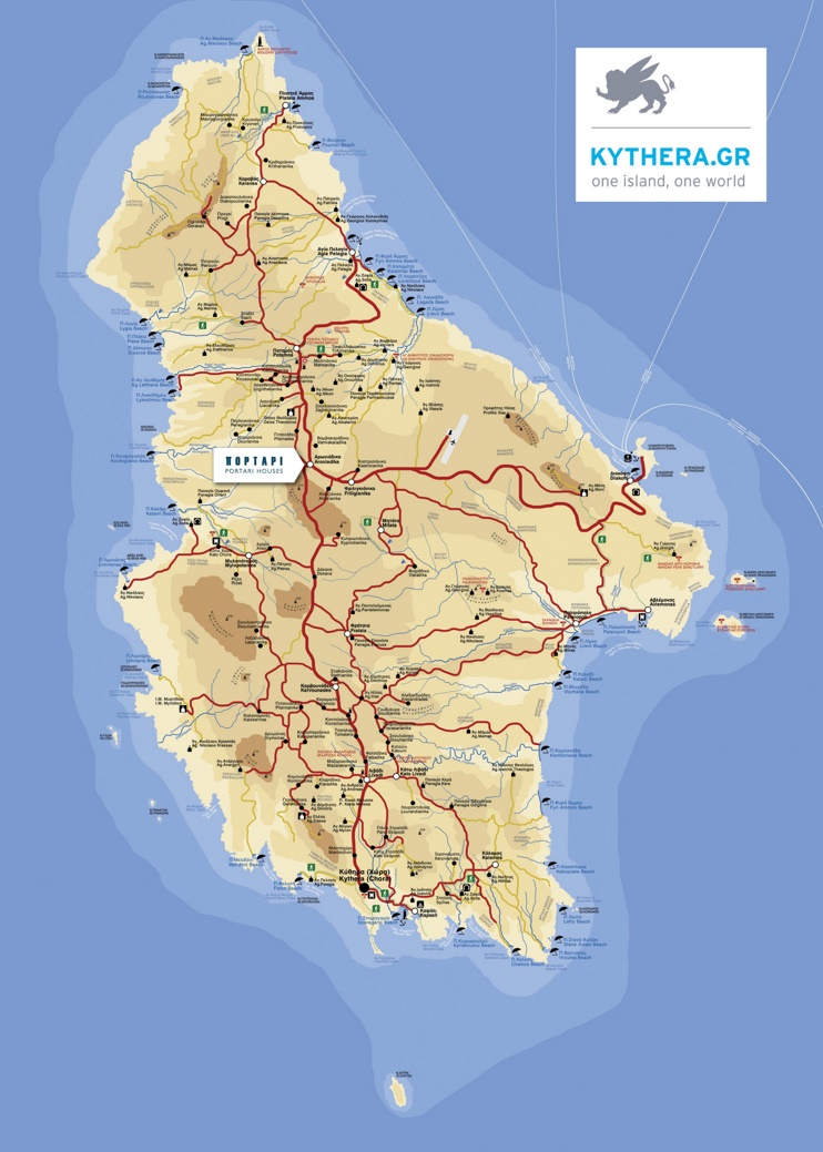 Kythira tourist map