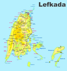 Lefkada travel map