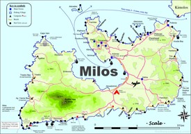 Milos tourist map