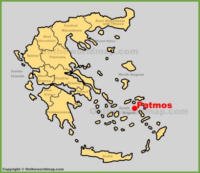 Patmos Location Map