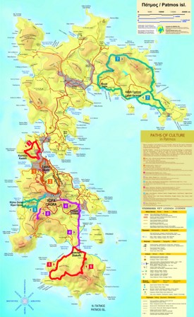 Patmos tourist map