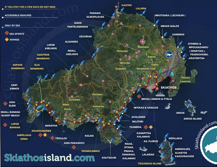 Skiathos tourist map