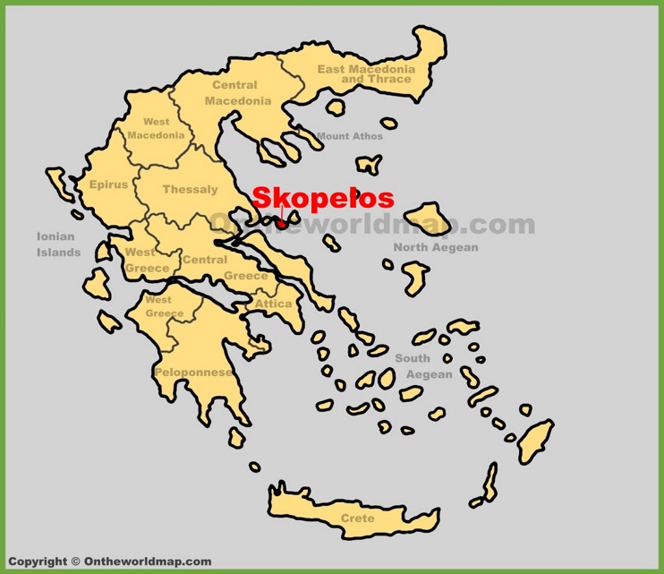 Skopelos location on the Greece map