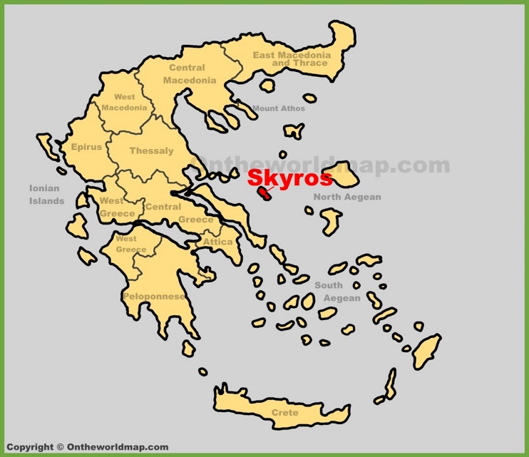 Skyros location on the Greece map