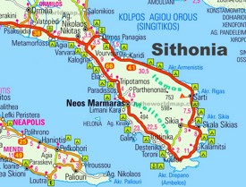 Sithonia road map