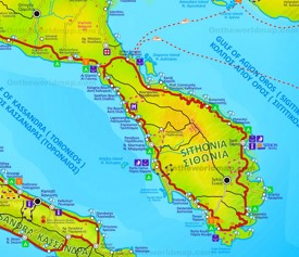 Sithonia tourist map