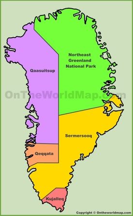 Administrative map of Greenland