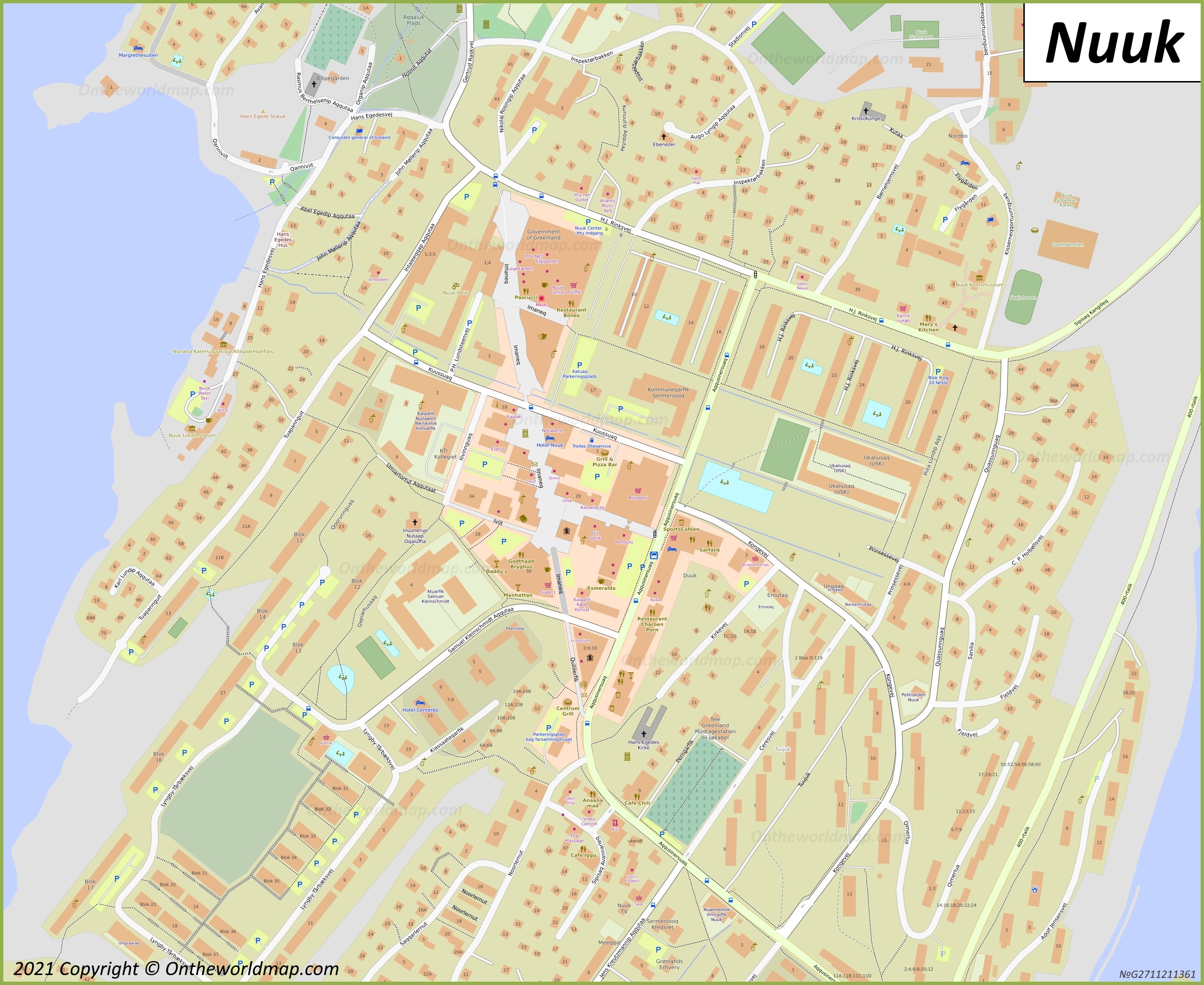 Downtown Nuuk Map
