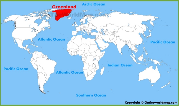 Greenland location on the World Map