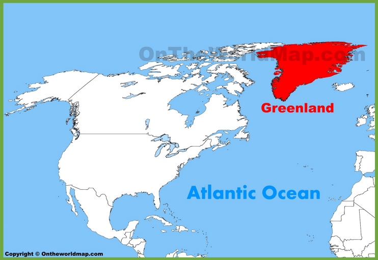 Greenland location on the North America map