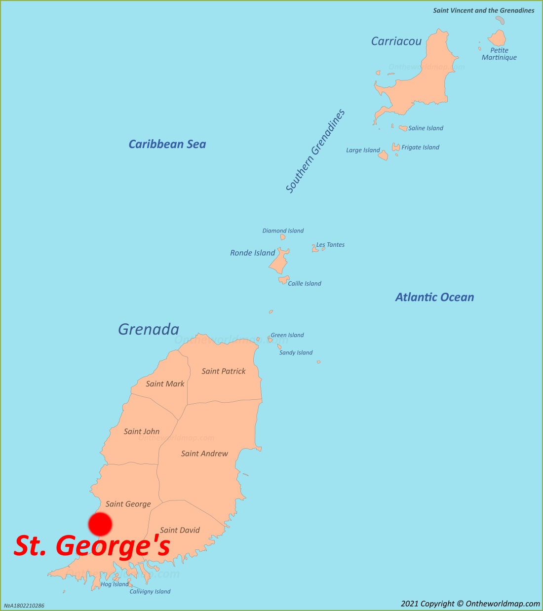 St. George's Location Map