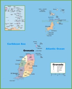 Grenada political map