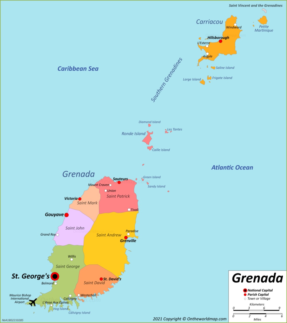 Grenada Map Detailed Maps Of Grenada   Map Of Grenada 1000 