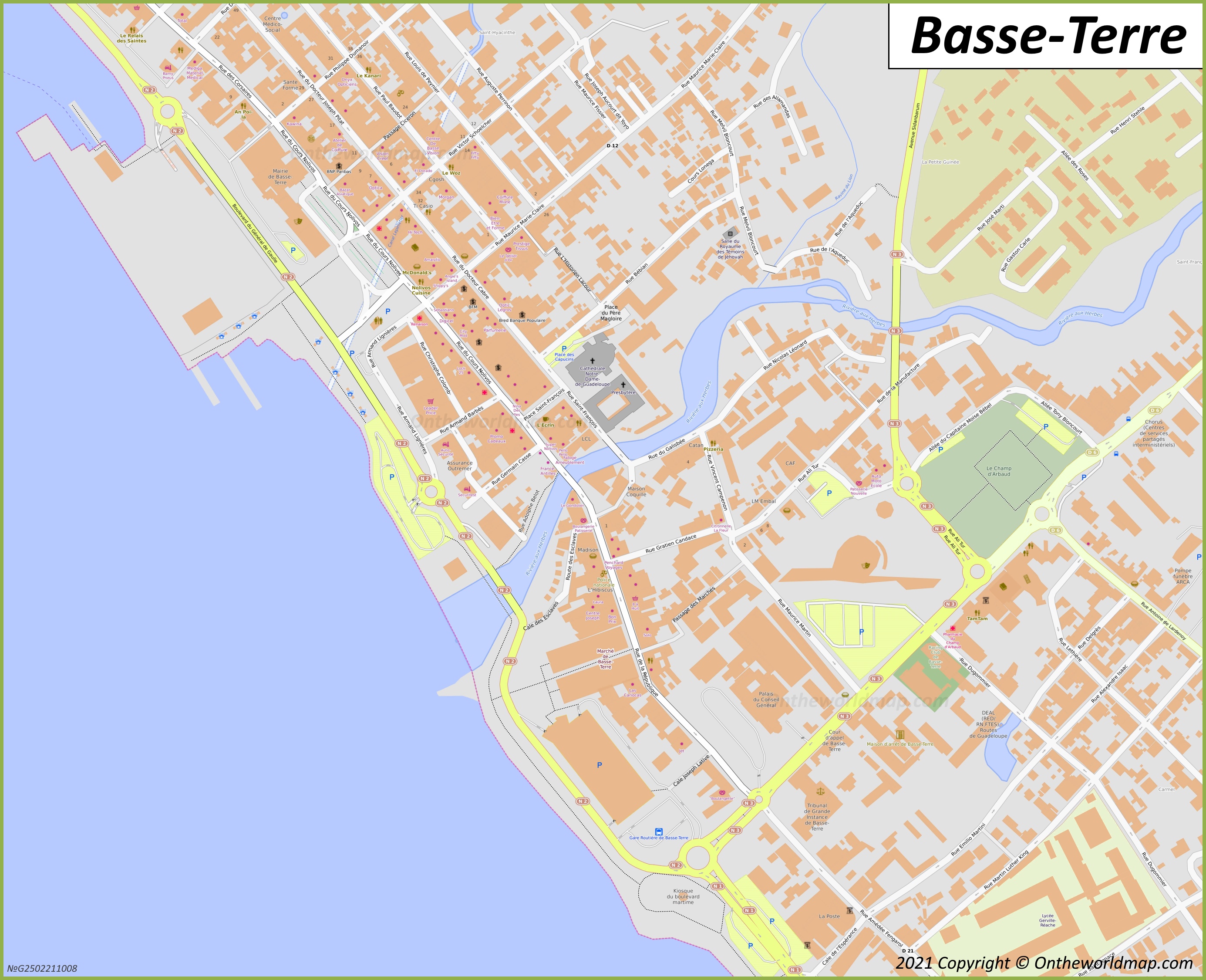 Basse-Terre City Center Map