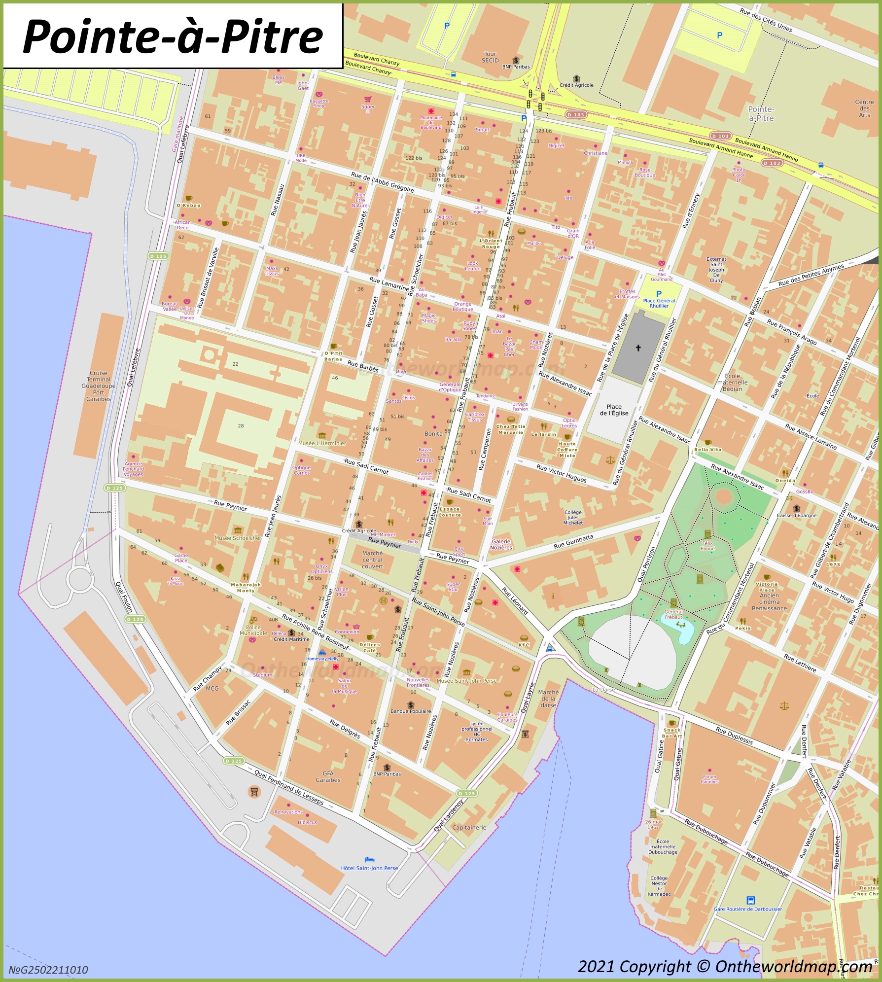 Pointe-à-Pitre City Center Map
