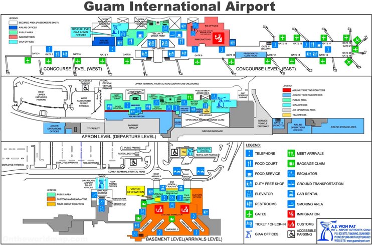 Guam International Airport Map