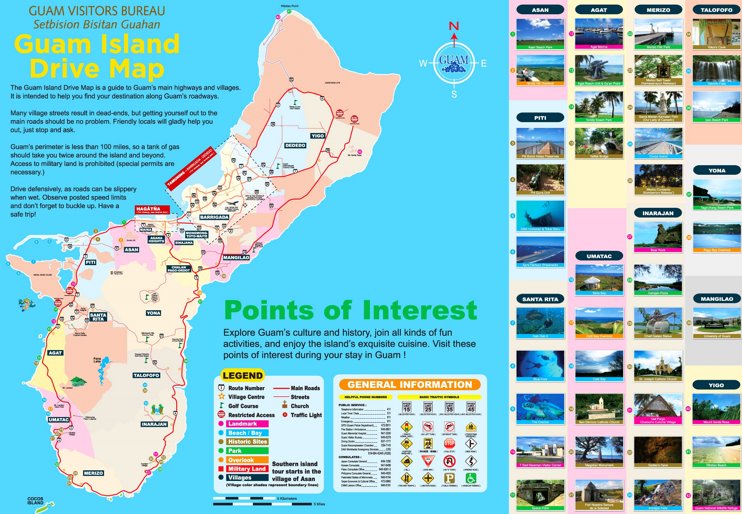 Guam tourist map