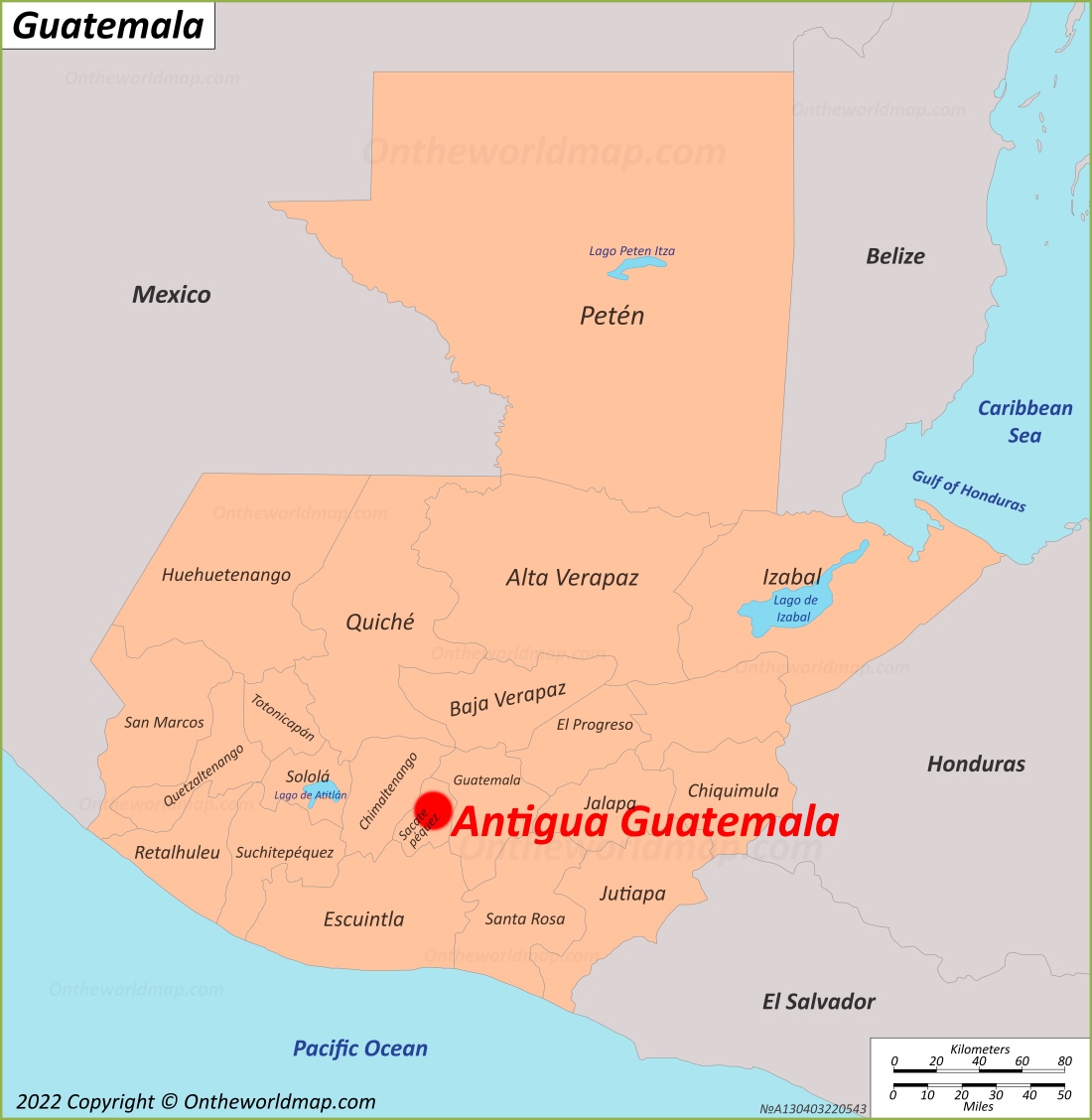 Antigua Guatemala Localización Mapa