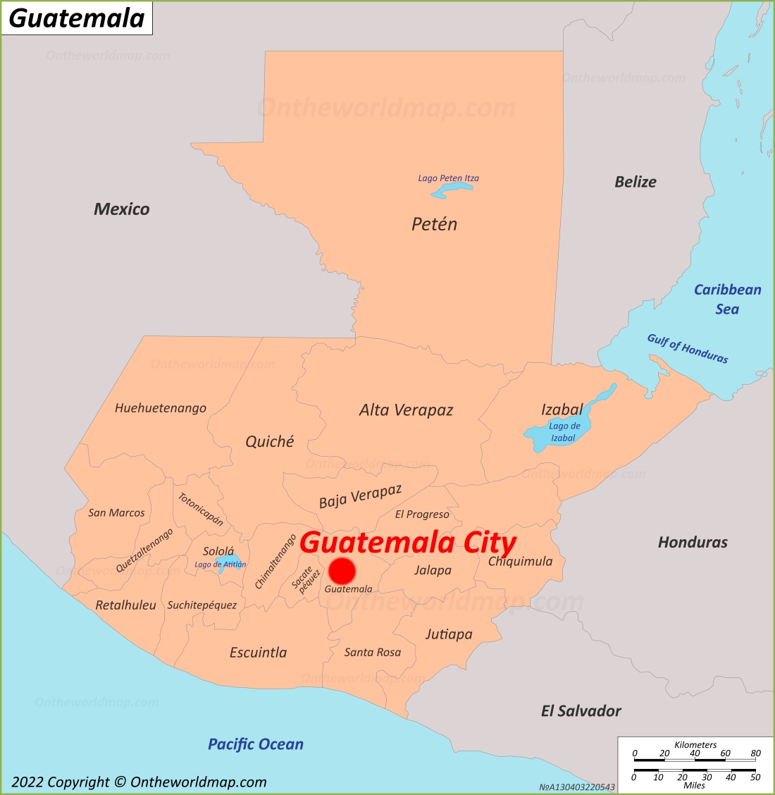 Ciudad de Guatemala Localización Mapa