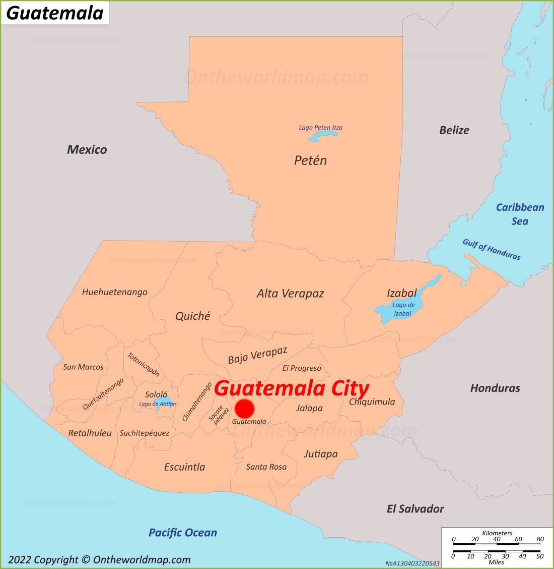 Map Near Guatemala   Guatemala City Location On The Guatemala Map 