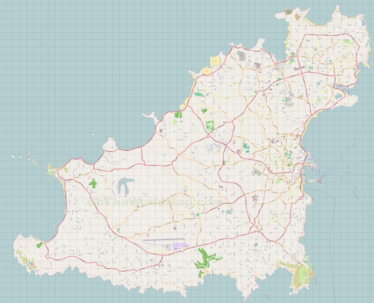 Large detailed map of Guernsey
