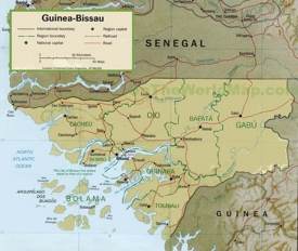 Guinea-Bissau political map
