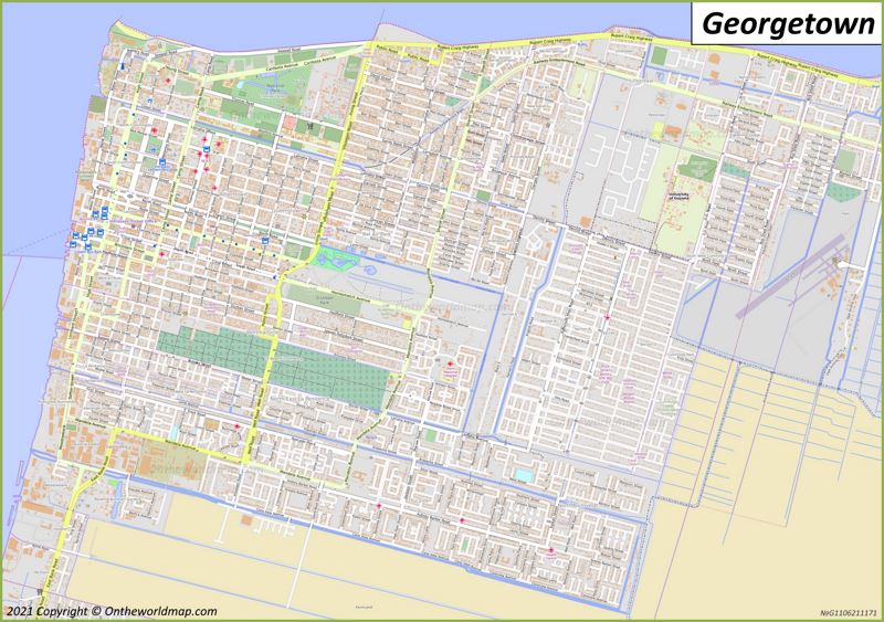 Georgetown Map  Guyana  Detailed Maps of Georgetown