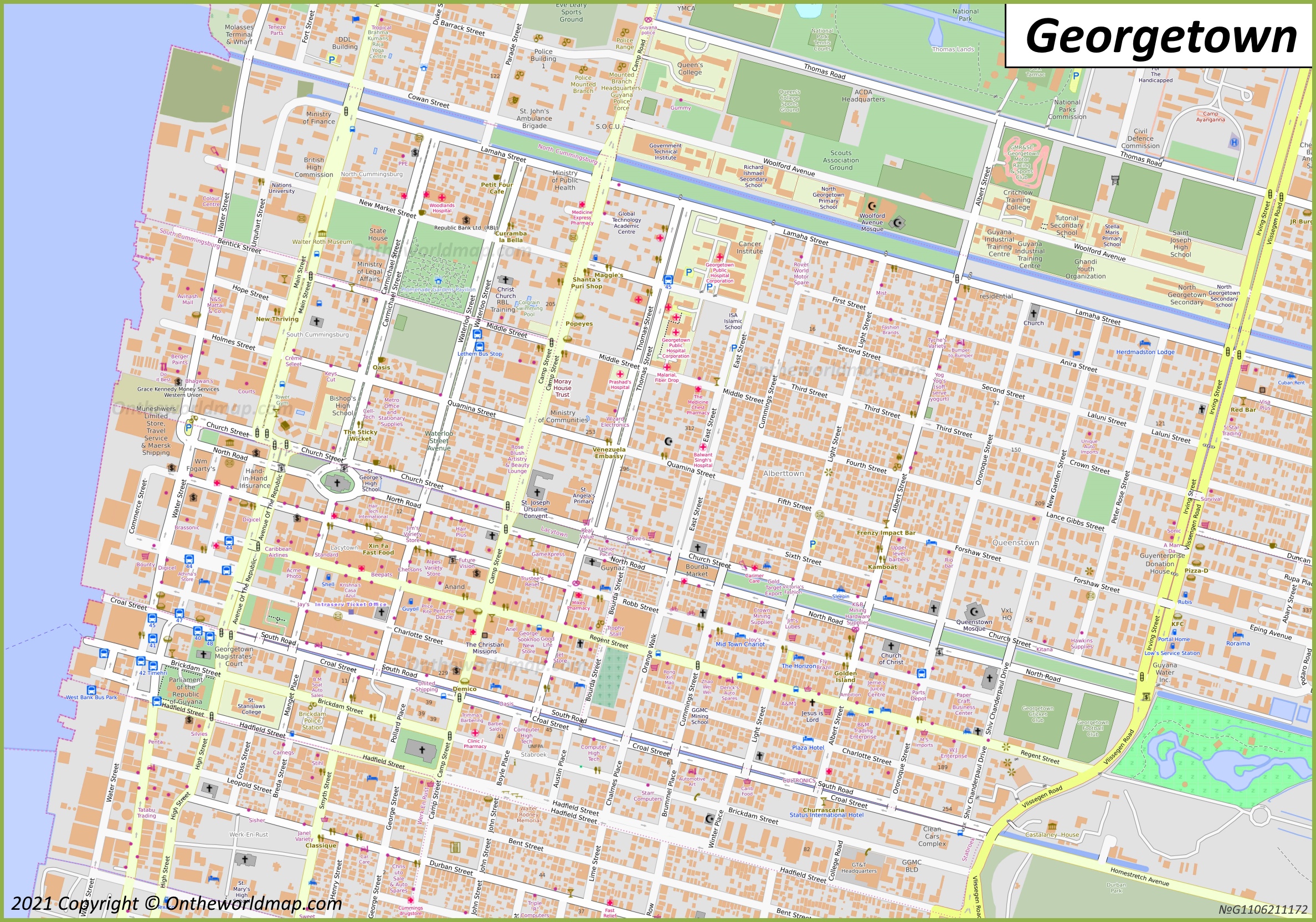 Georgetown City Center Map